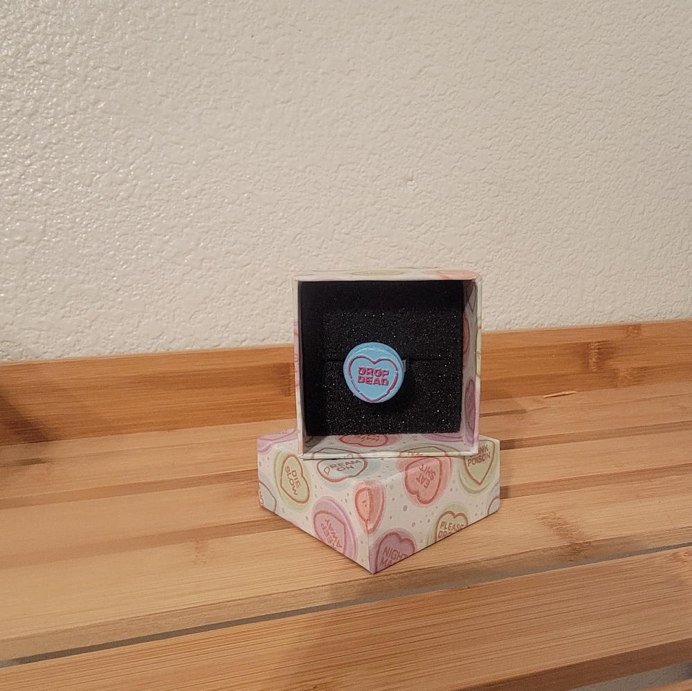 Drop Dead Valentine hearts ring
